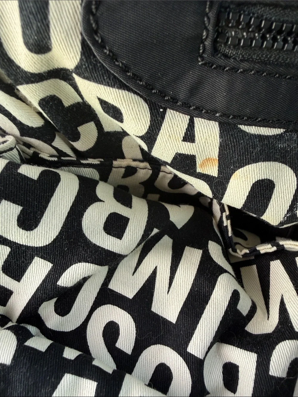 Marc by Marc Jacobs Black Logo Messenger Baby Bag